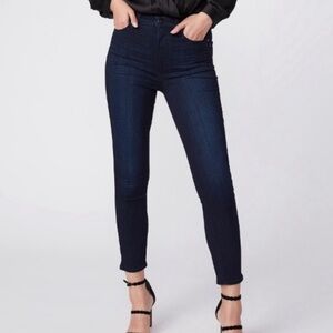 PAIGE Women’s Margot Crop High Rise Skinny Jeans Dark Blue Size 25